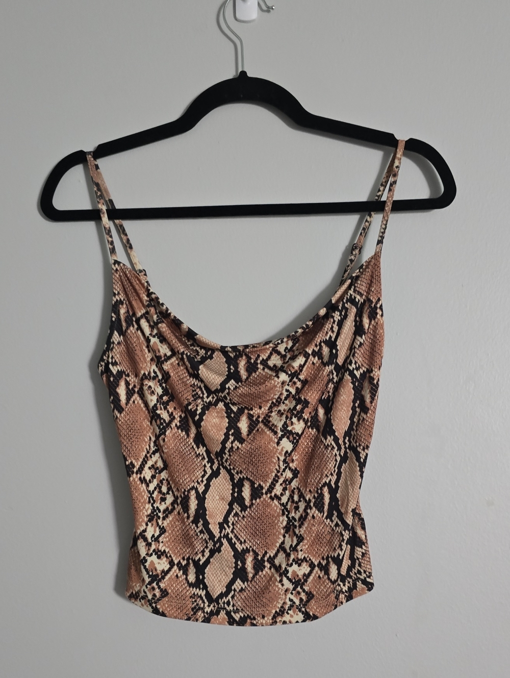 Urban Outfitters Snake-Print Cami - Brown, Beige, Black